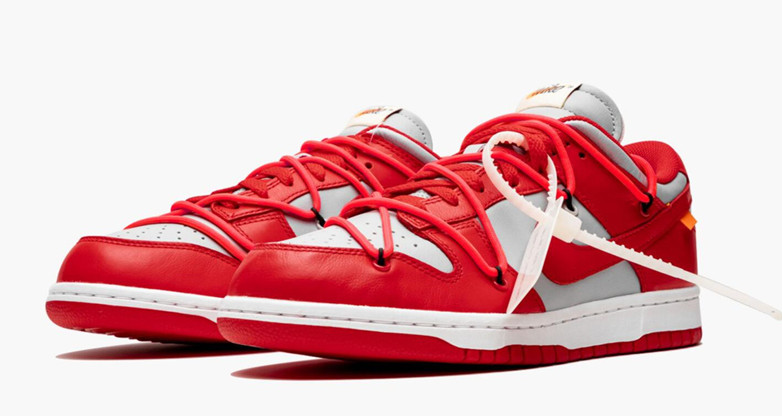 Men's Dunk Low x Off-White Red Shoes 008